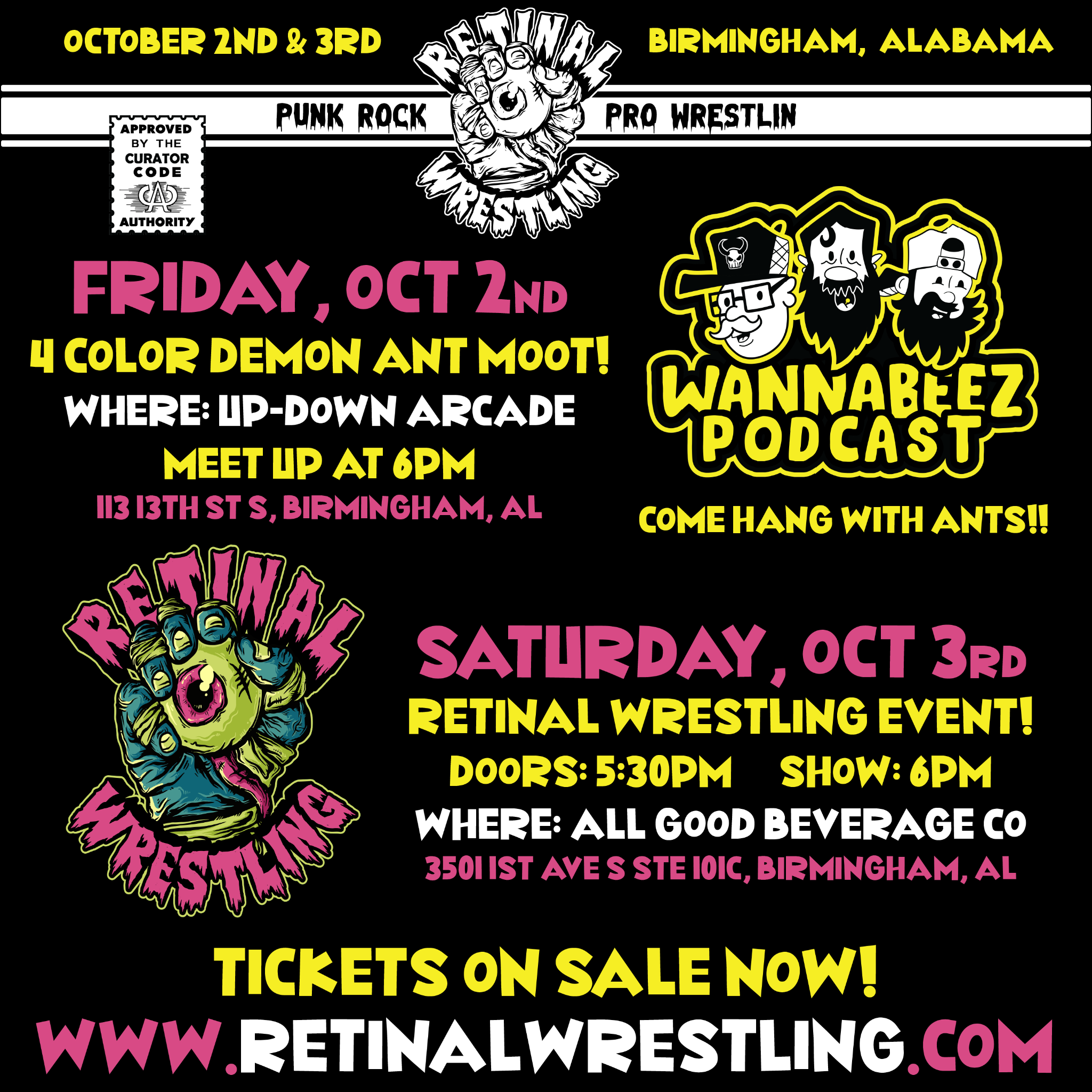Retinal presents... RESPECT MY MONEY (10/03 - Birmingham, AL) - General Admission STANDING ROOM ONLY