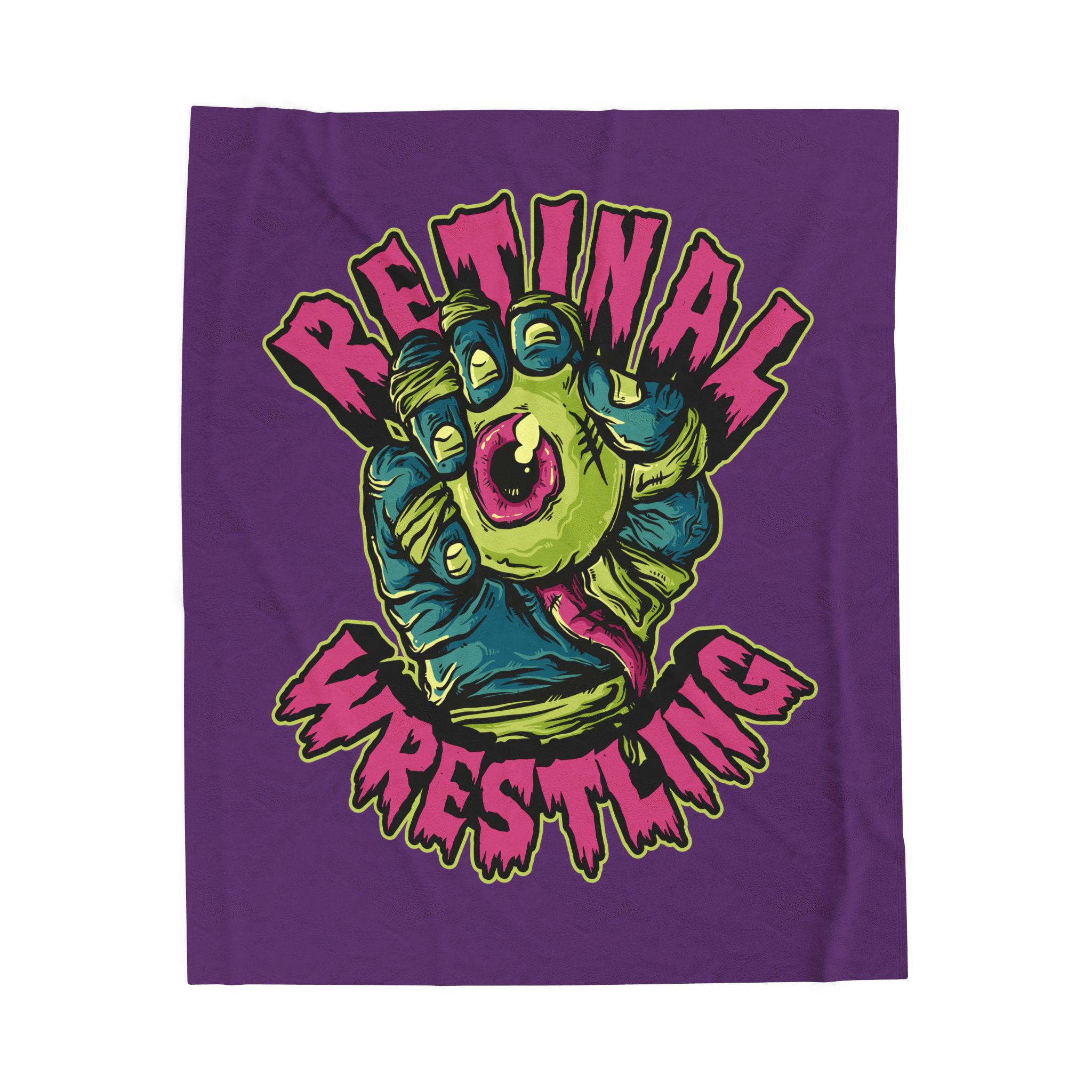 RETINALWRESTLING  LOGO Velveteen Plush Blanket