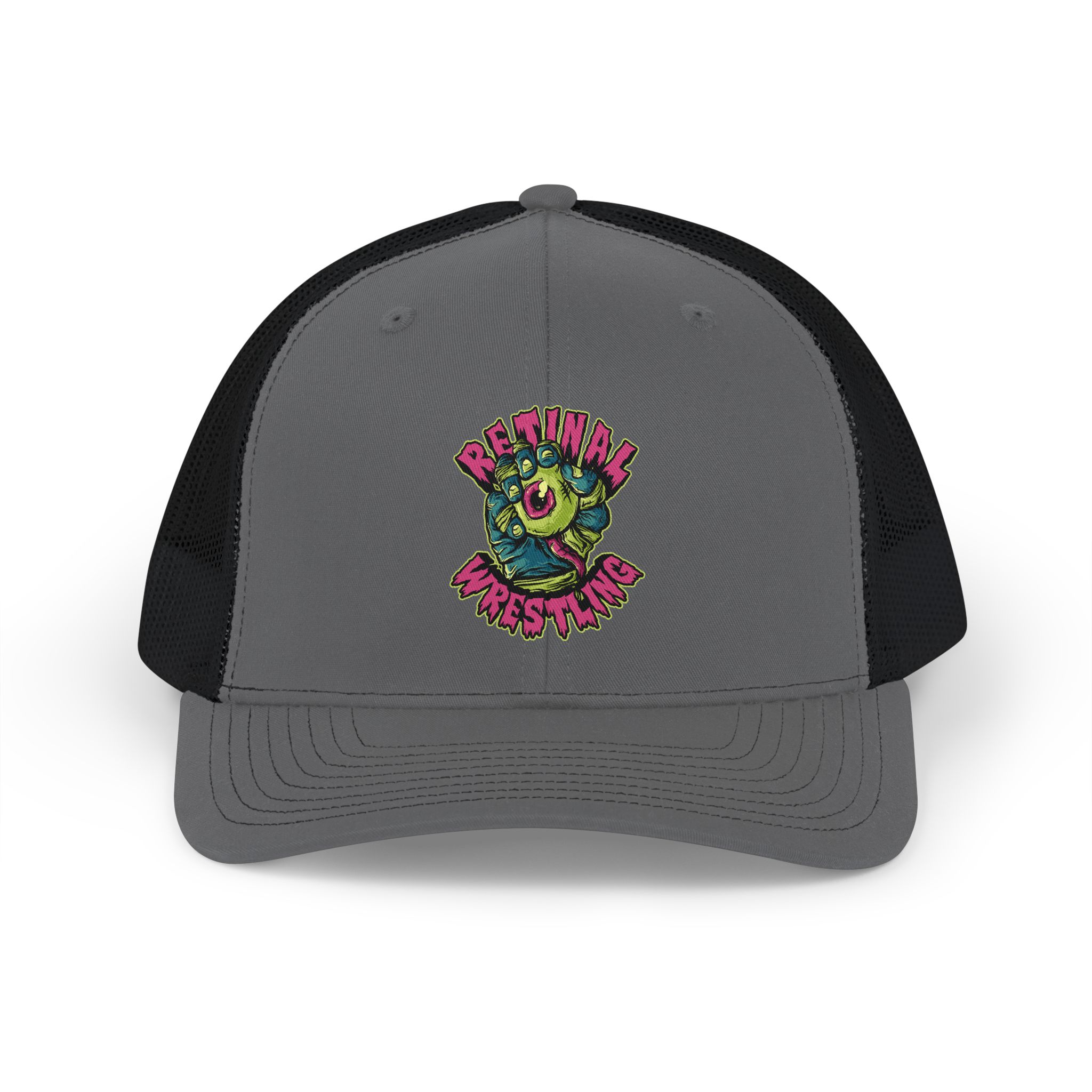 RETINAL WRESTLING LOGO Snapback Trucker Cap - Image 5